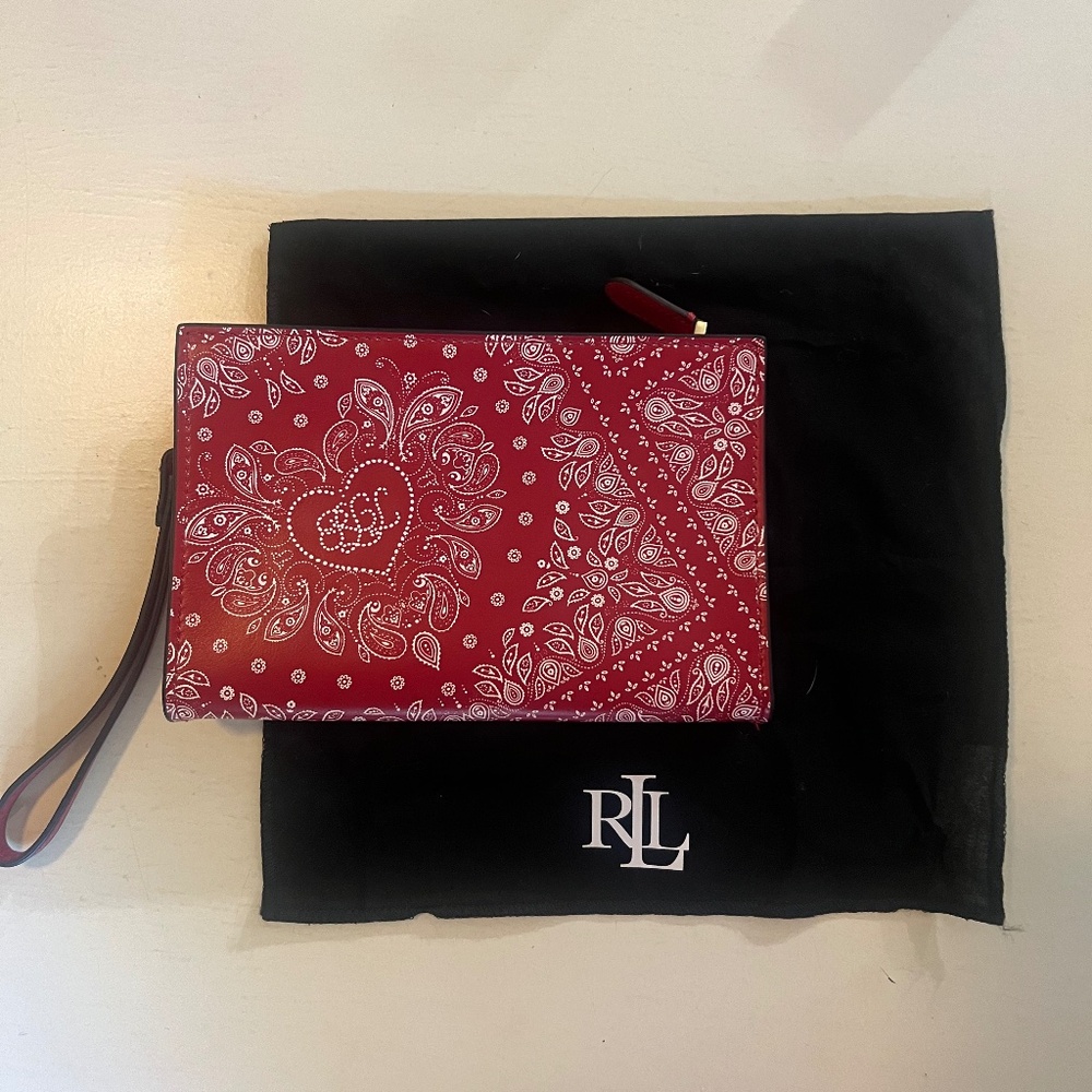 Lauren Ralph Lauren red wristlet (Bandana Print)